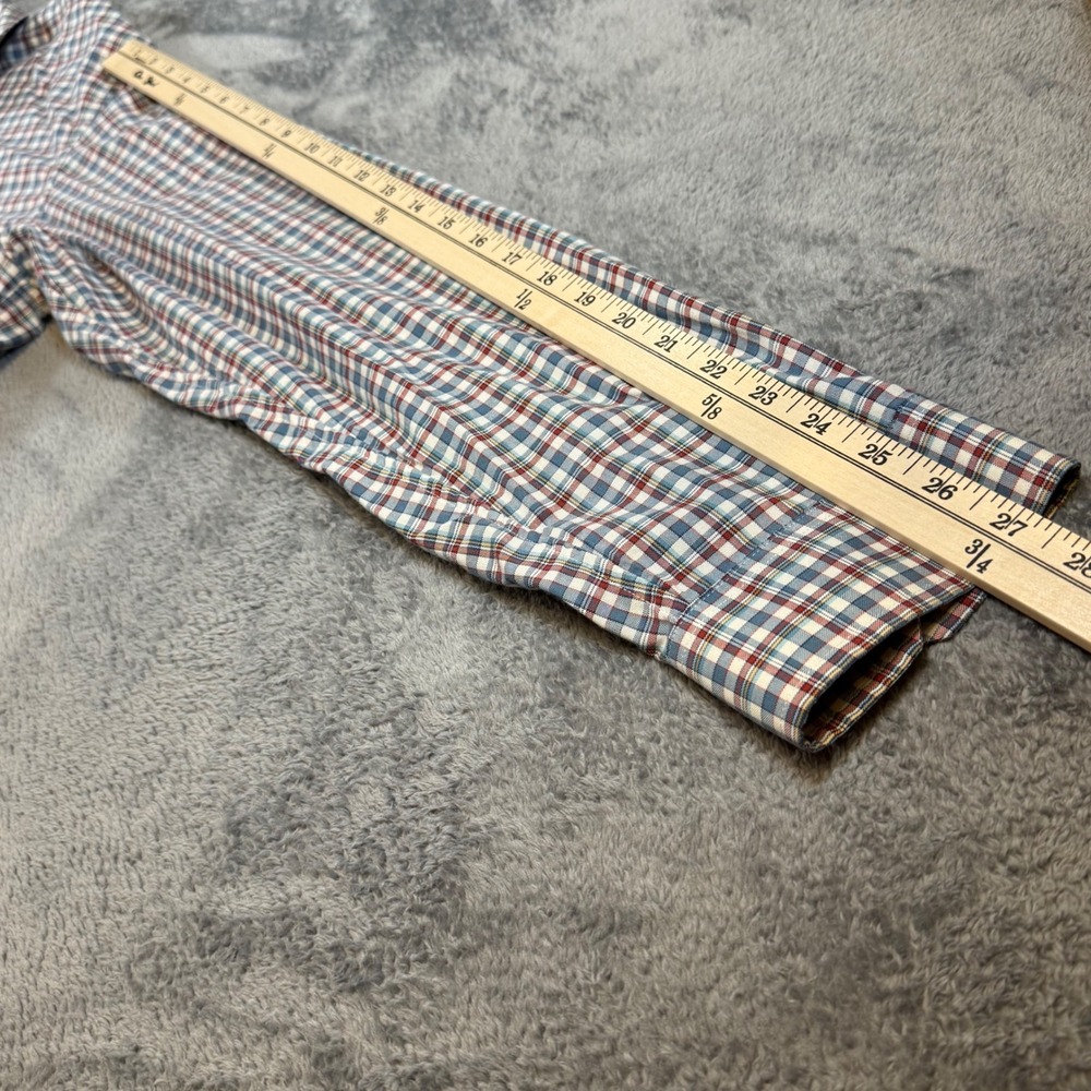 LL‎ Bean Traditional Fit Plaid Button Down Shirt Mens XXL Tall Cotton Blue Red - Picture 7 of 7